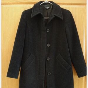 TALULA BABATON CHARCOAL GRAY WOOL COAT ~XXS   PRE-OWNED